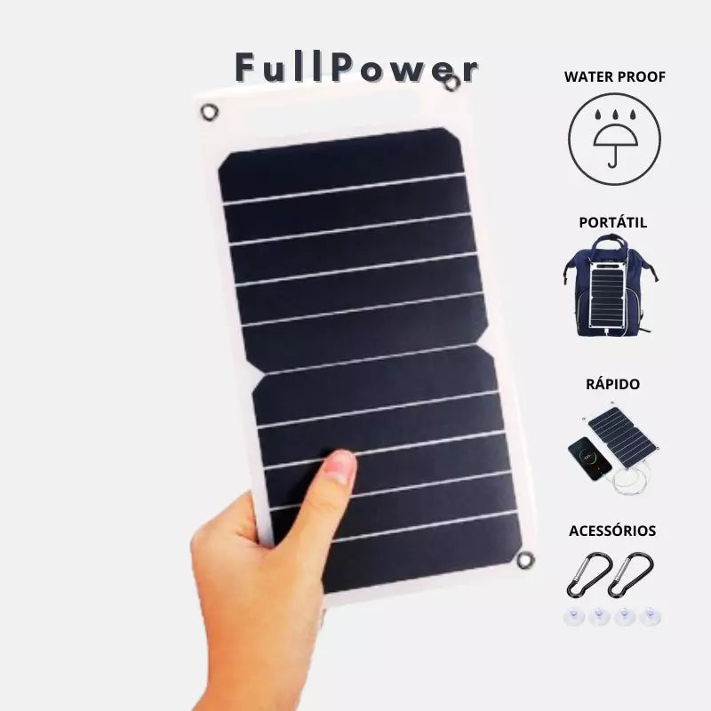 FullPower Painel Solar portátil USB à prova d'água 30w e 6.8v