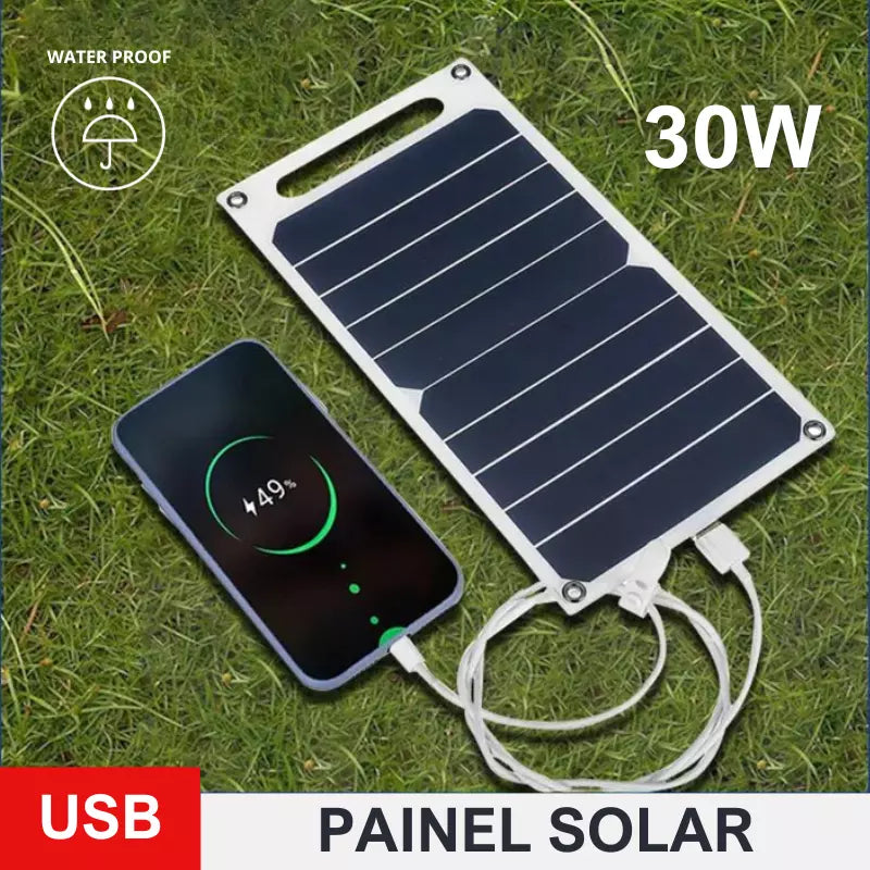 FullPower Painel Solar portátil USB à prova d'água 30w e 6.8v